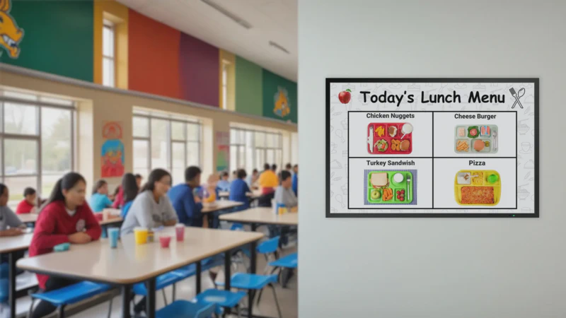 Digital Menu for Schools