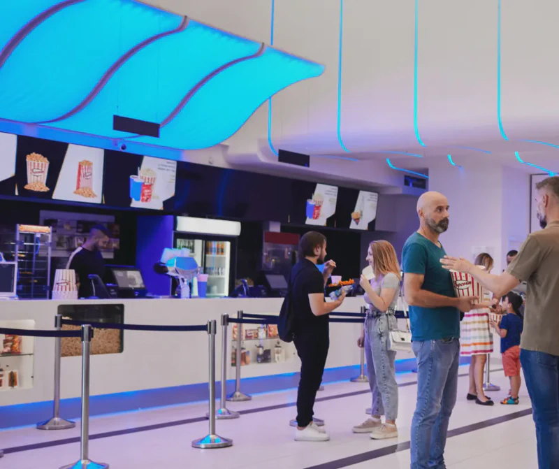 Digital Signage in Cinema Hallway