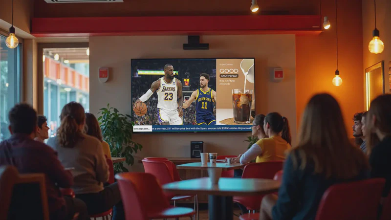 Digital Signage in Coffee Shop