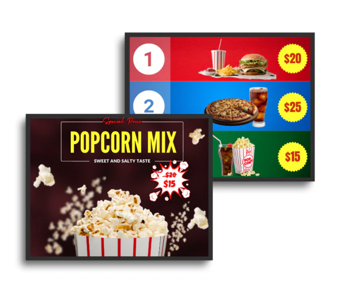 Digital menu in Cinema