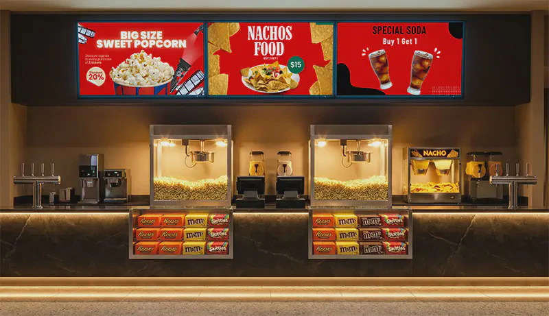 Digital menu in Cinema