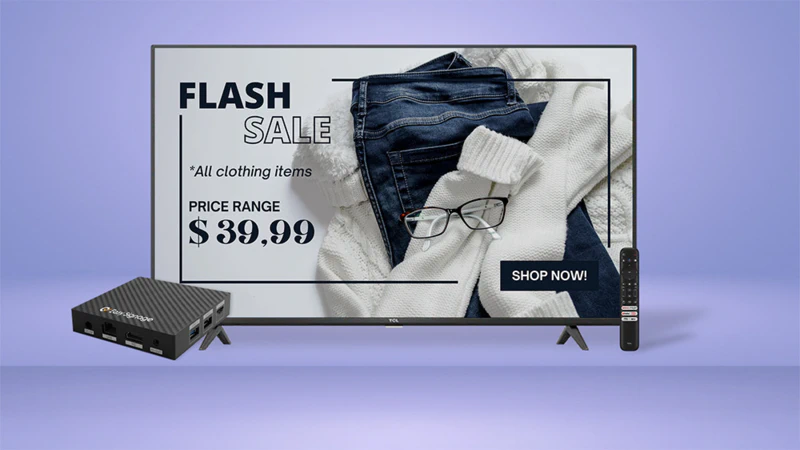 Digital signage media player for Smart TVs