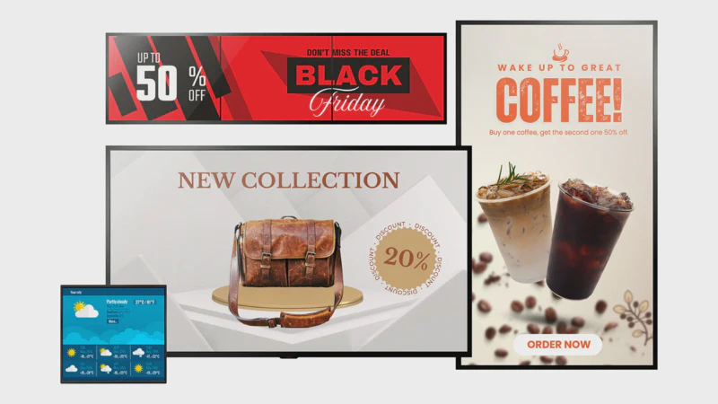 Digital signage screens