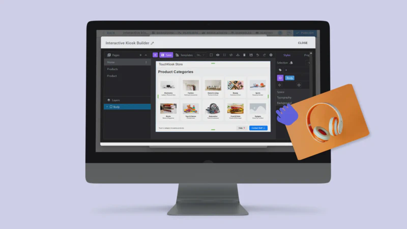 Drag and Drop Interactive Kiosk