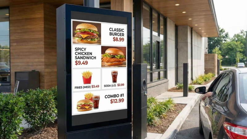 Drive Thru Digital Signage