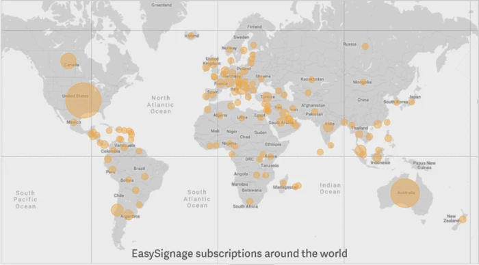 EasySignage World Map