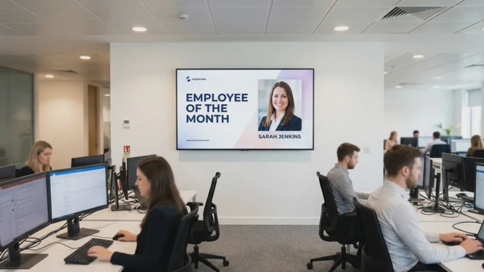 Employee of the month screen