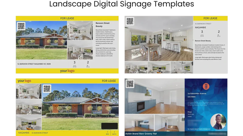 Landscape Digital Signage Templates