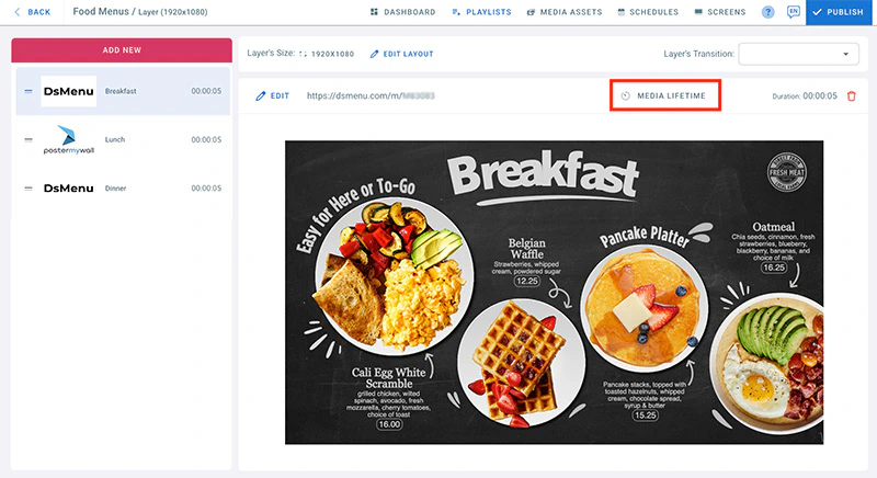 Media Lifetime Schedular