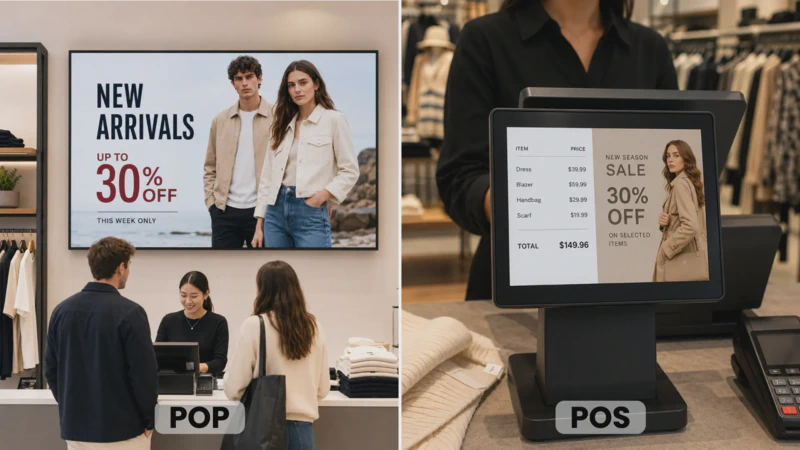 POP vs POS Digital Signage