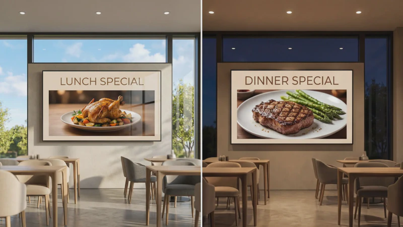 Time-based menu boards