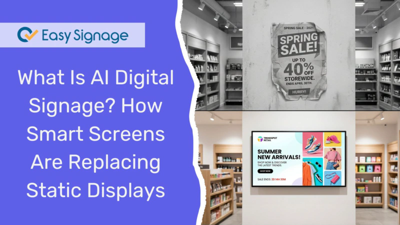 What Is AI Digital Signage? How Smart Screens Are Replacing Static Displays