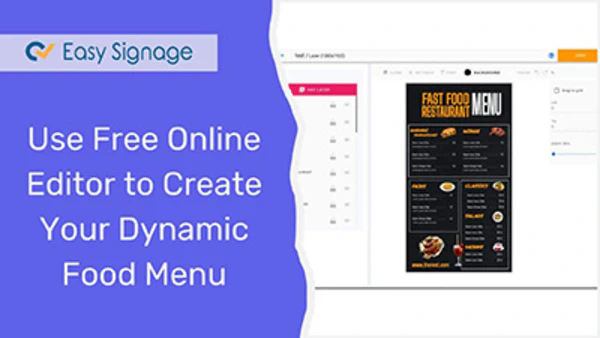 digital signage food menu template