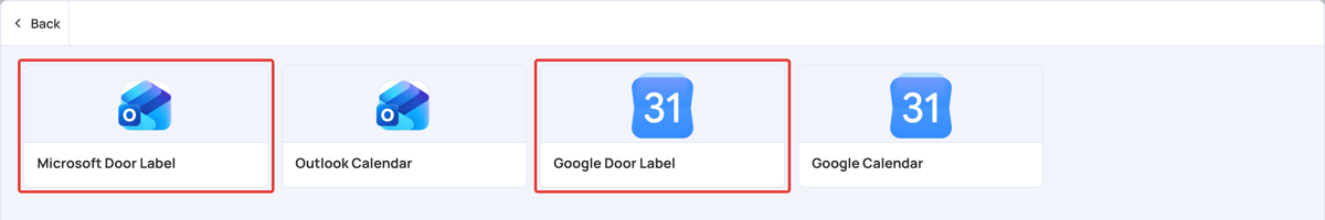 Door labels in Calendars