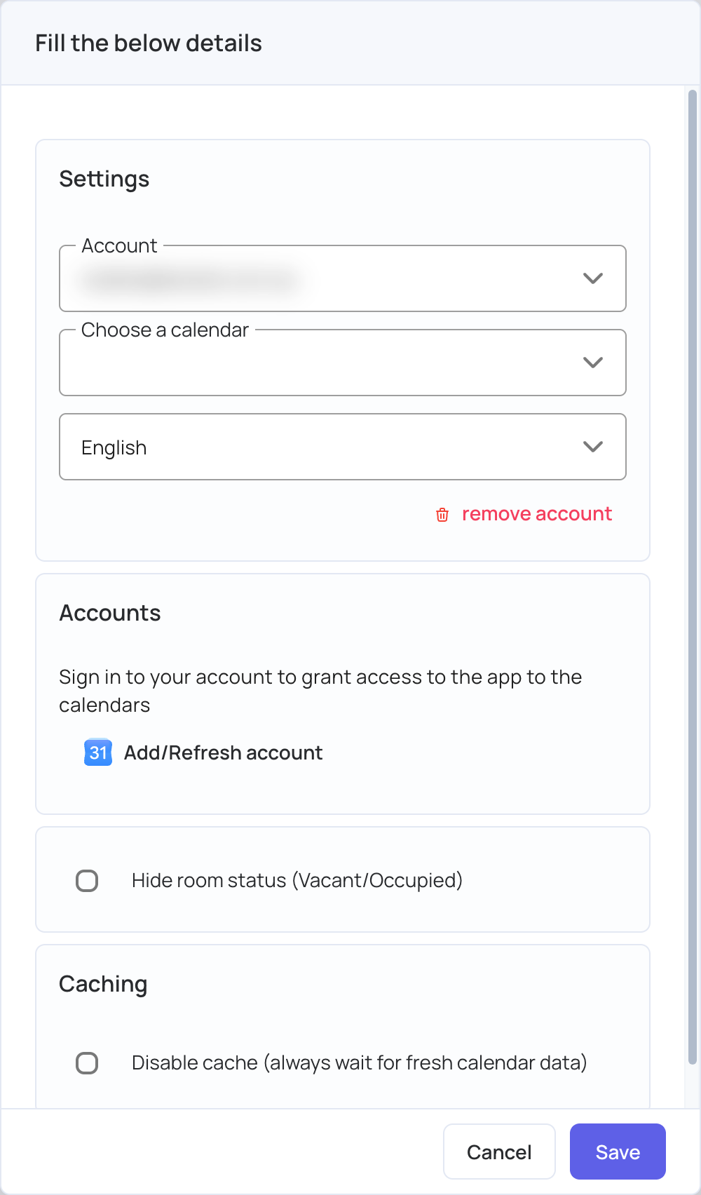 Google Door Label settings