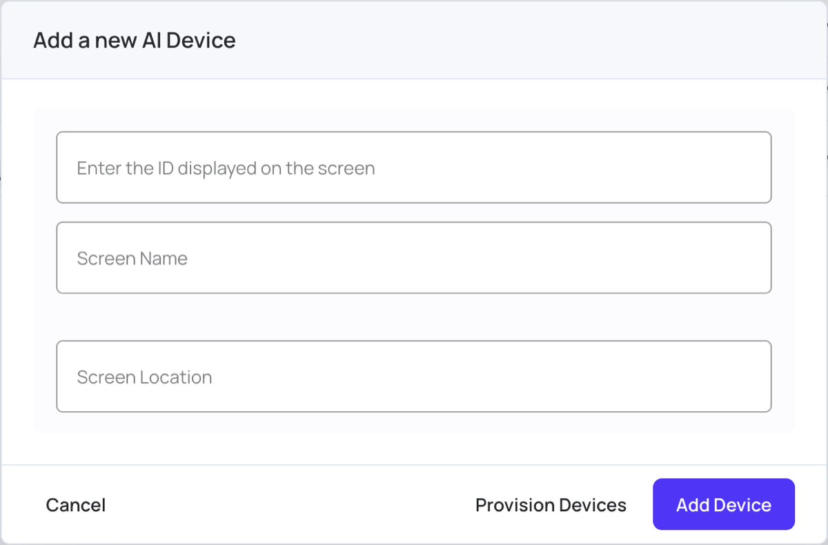 Add a new AI Device