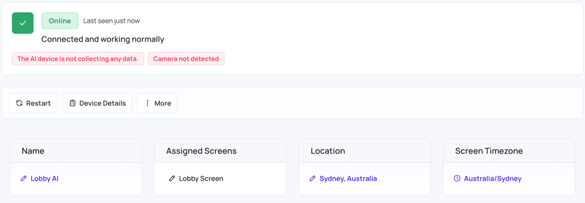 AI device details