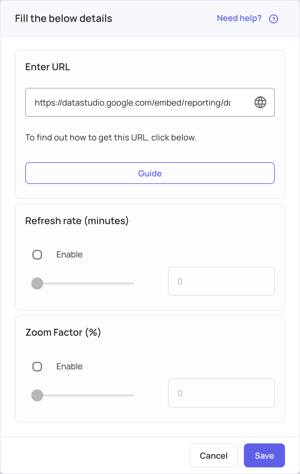 Google Data Studio window