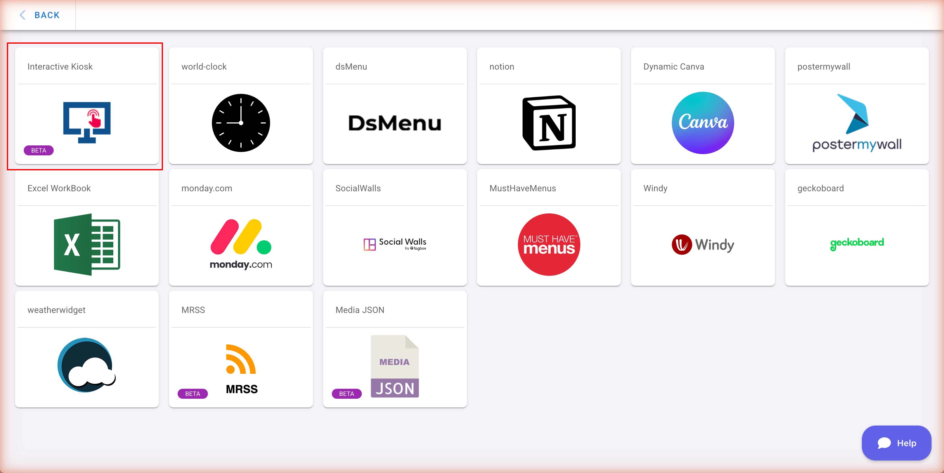 Select Interactive Kiosk