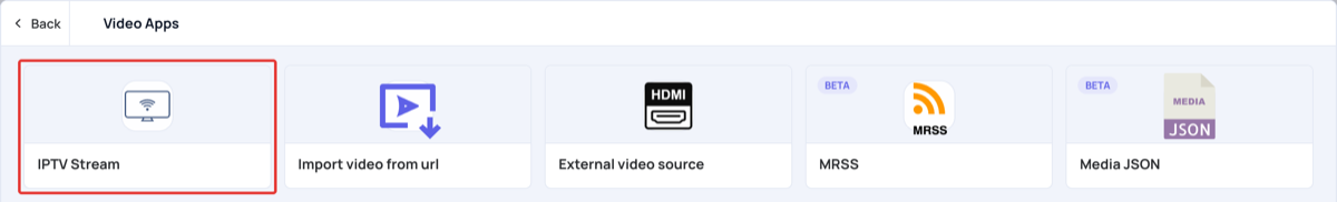 IPTV Stream in Video Apps