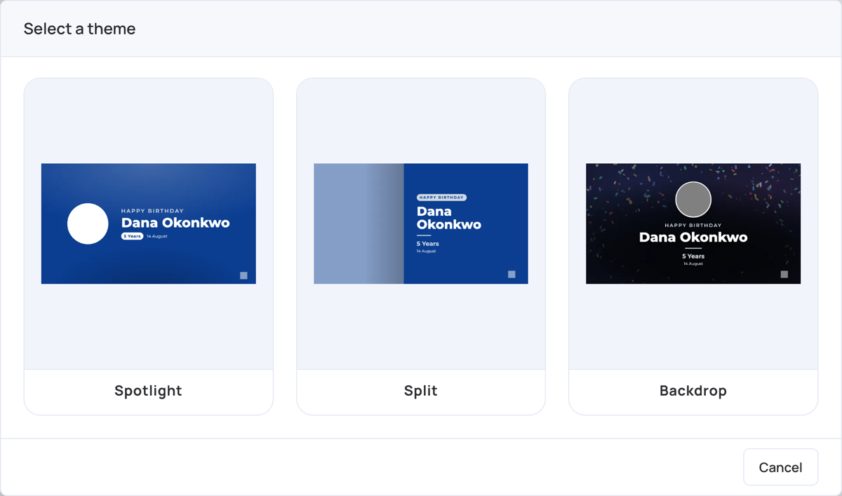 Select a theme