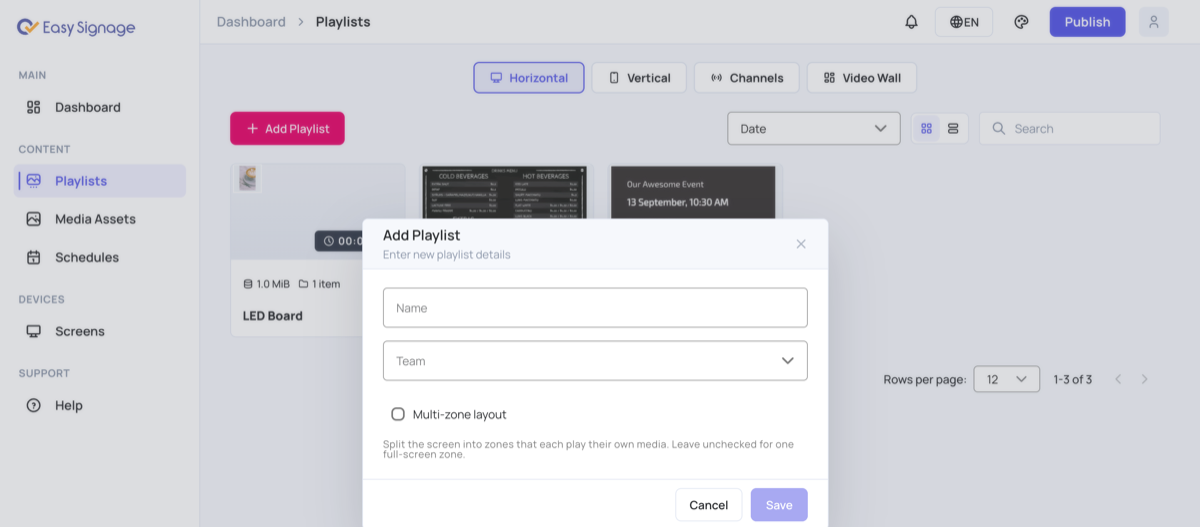 Add a playlist