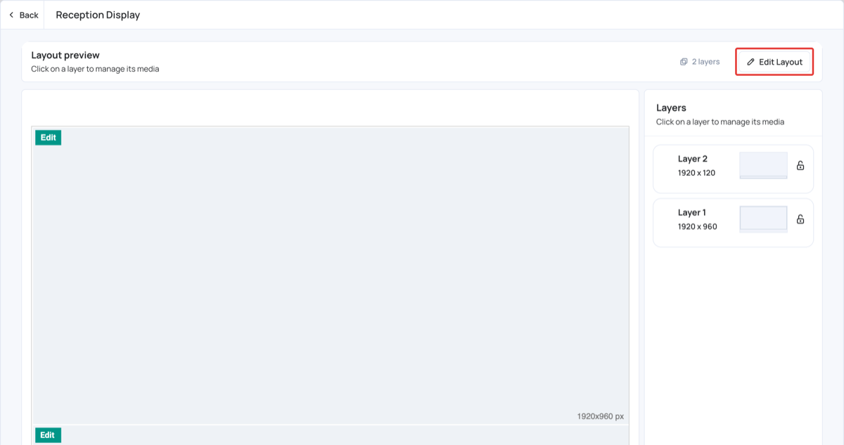 Layout preview with the Edit Layout button
