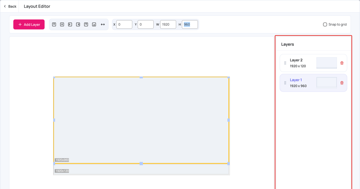 Layers list