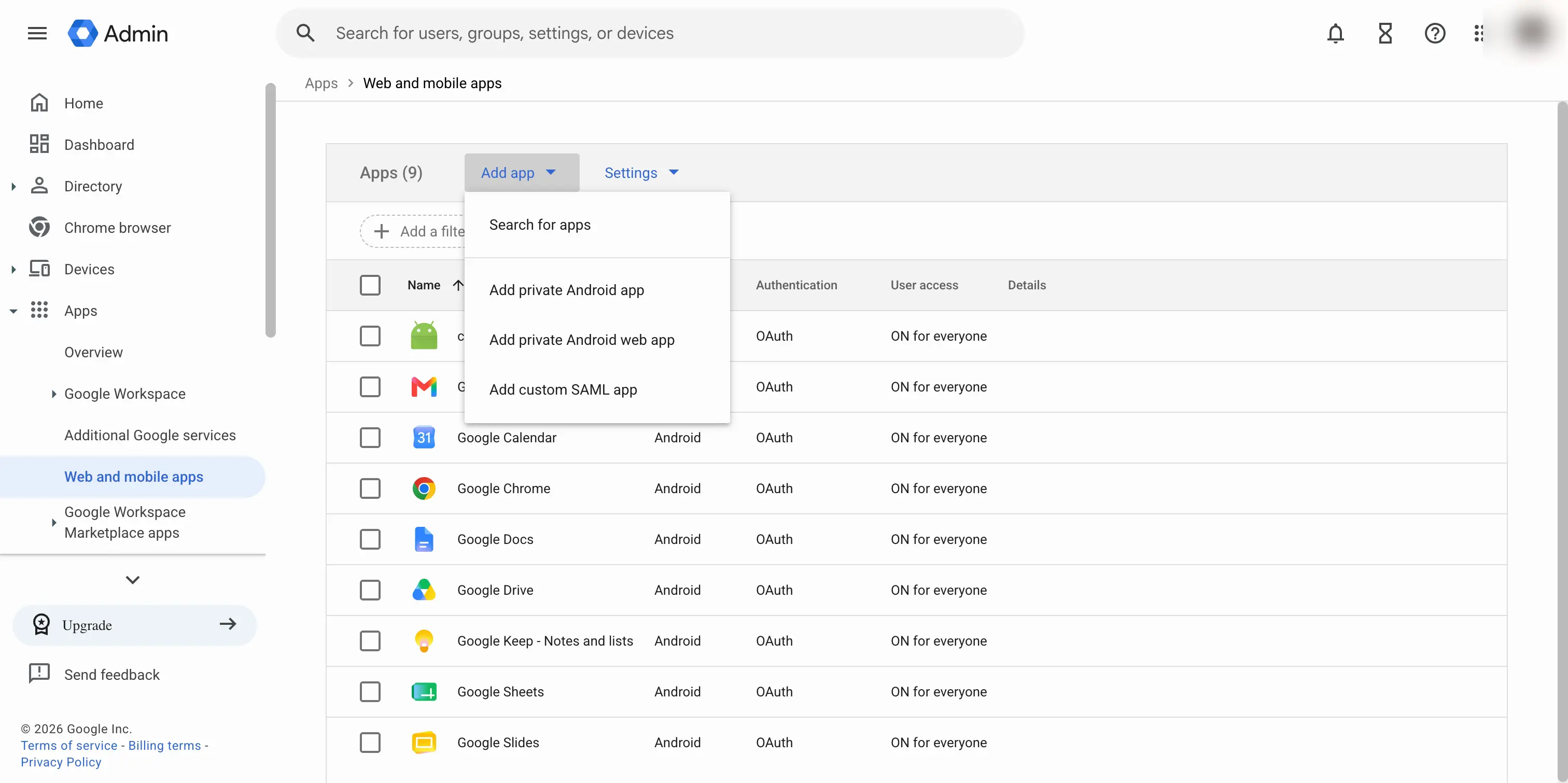 Add Custom SAML App