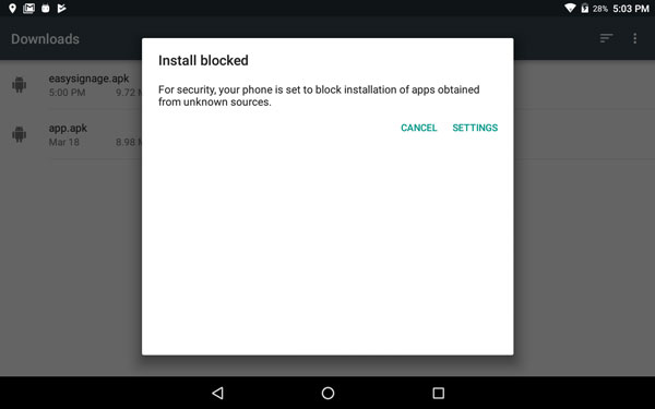 Install Blocked