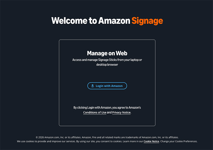Amazon Signage Console