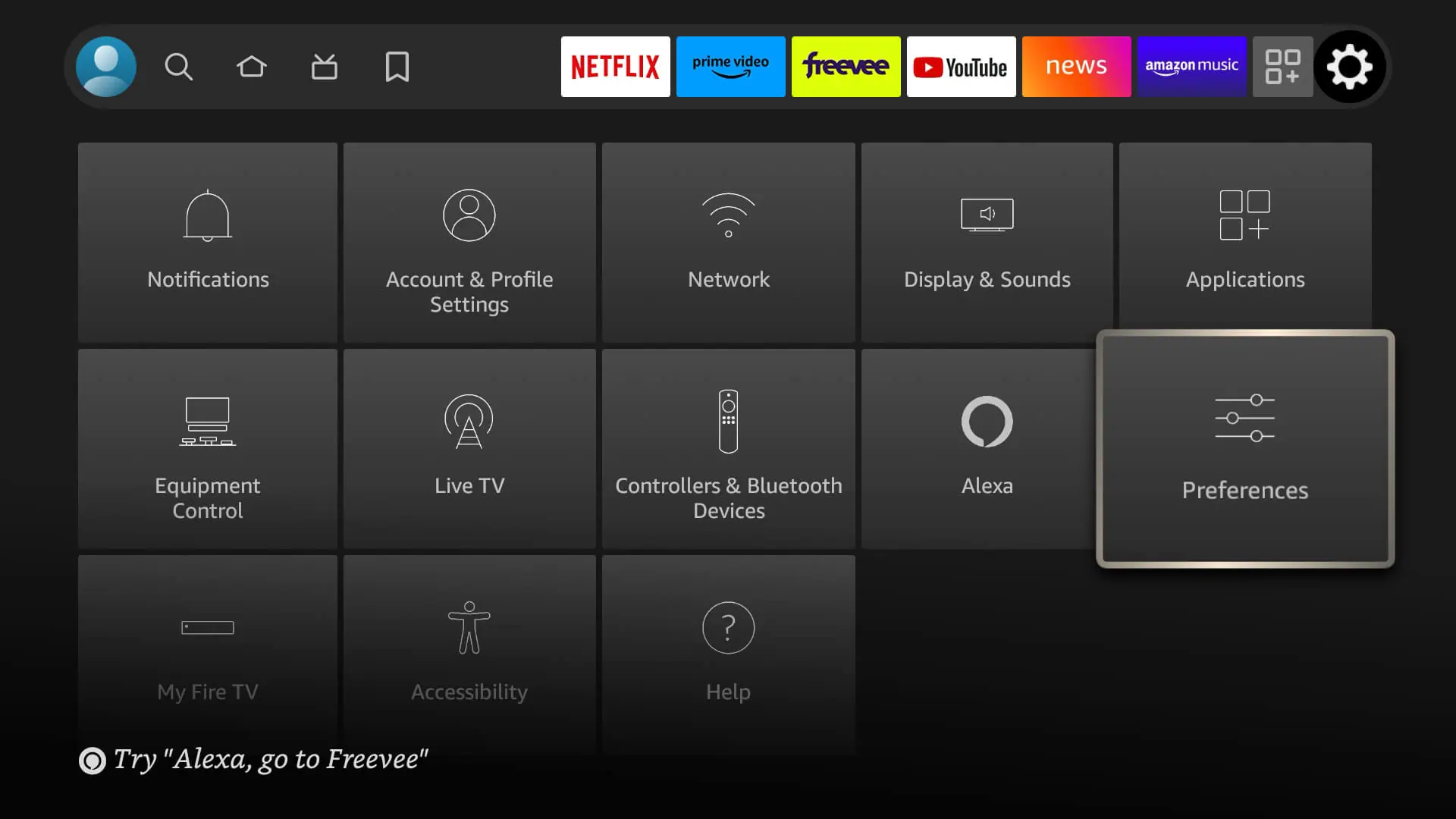 firestick preference setting