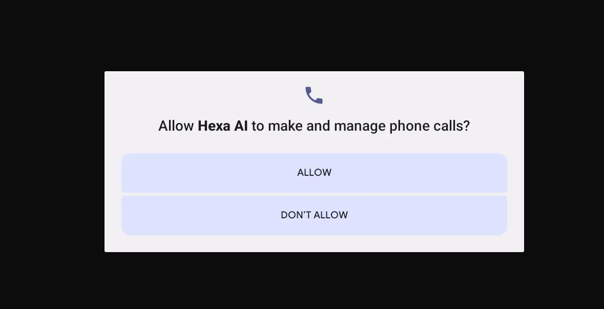 Phone permission