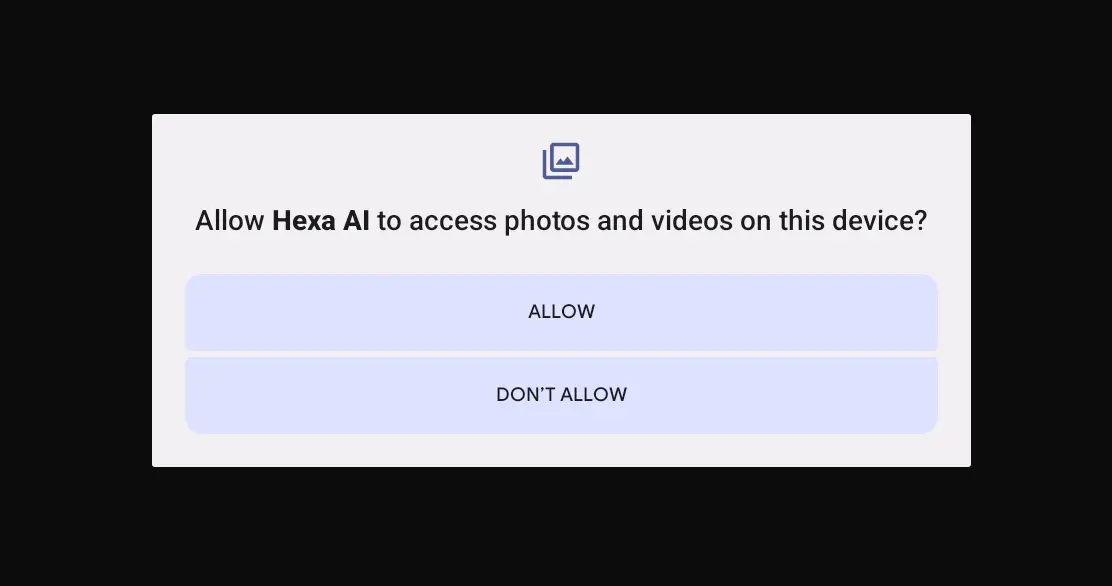 Photos and videos permission