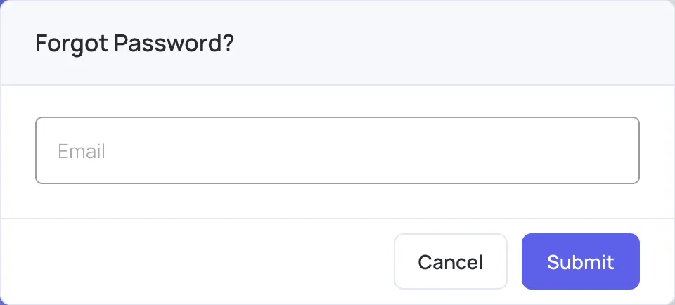 Forgot Password dialog