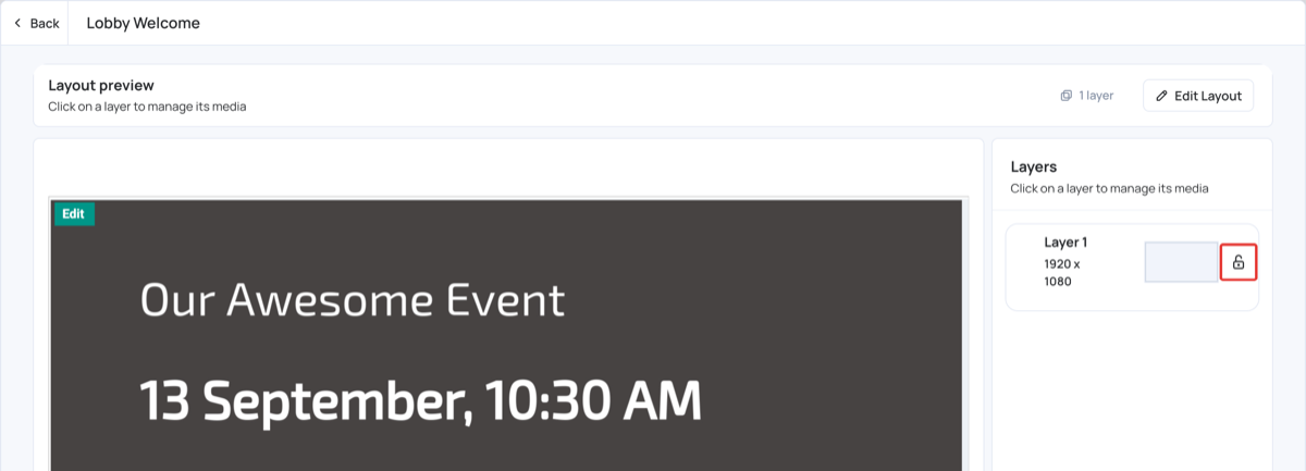 Lock button in the Layers list