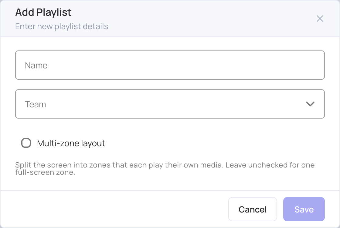 Add Playlist window