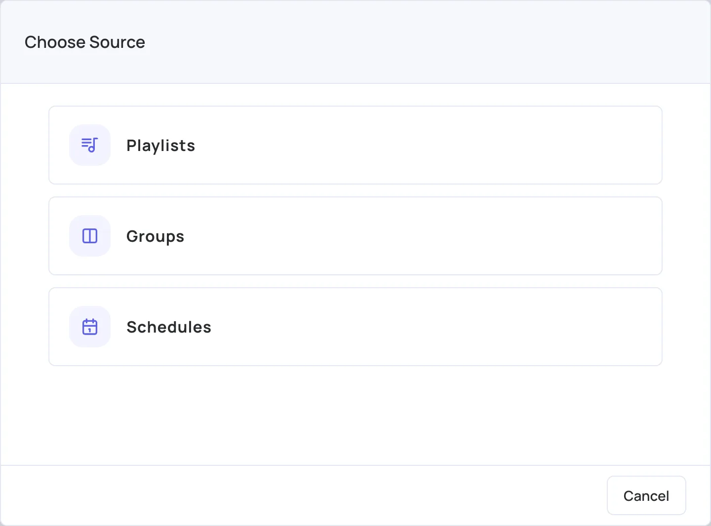 Choose Source window