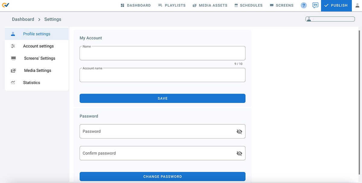 Profile Settings