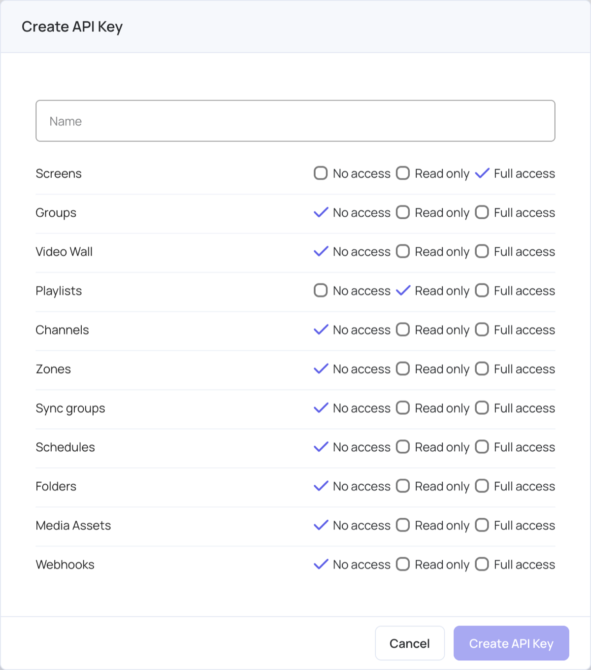 Create API Key