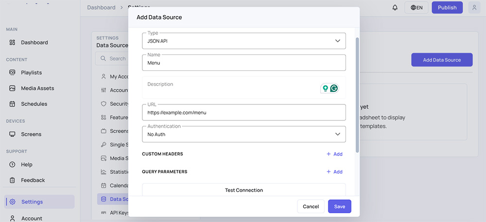 Authentication and headers