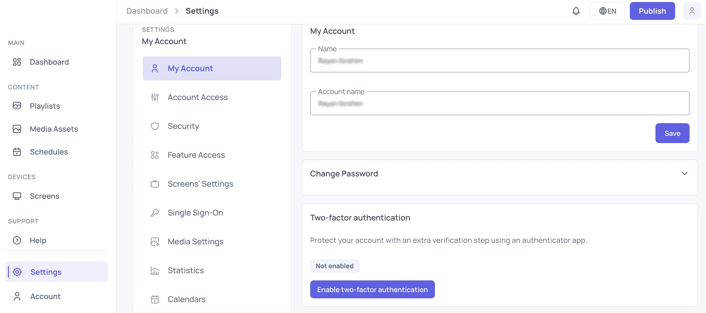 Enable 2FA