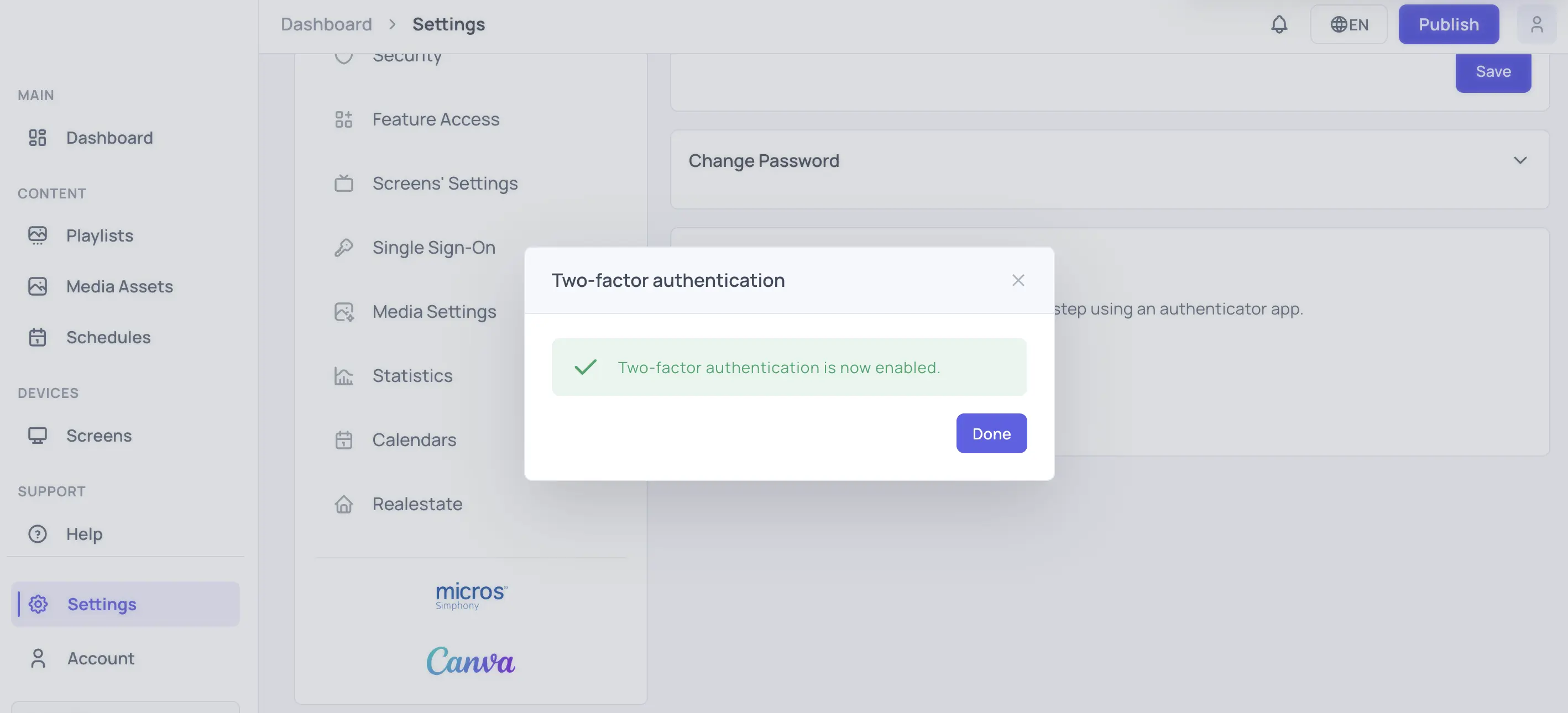 Enabled 2FA Badge
