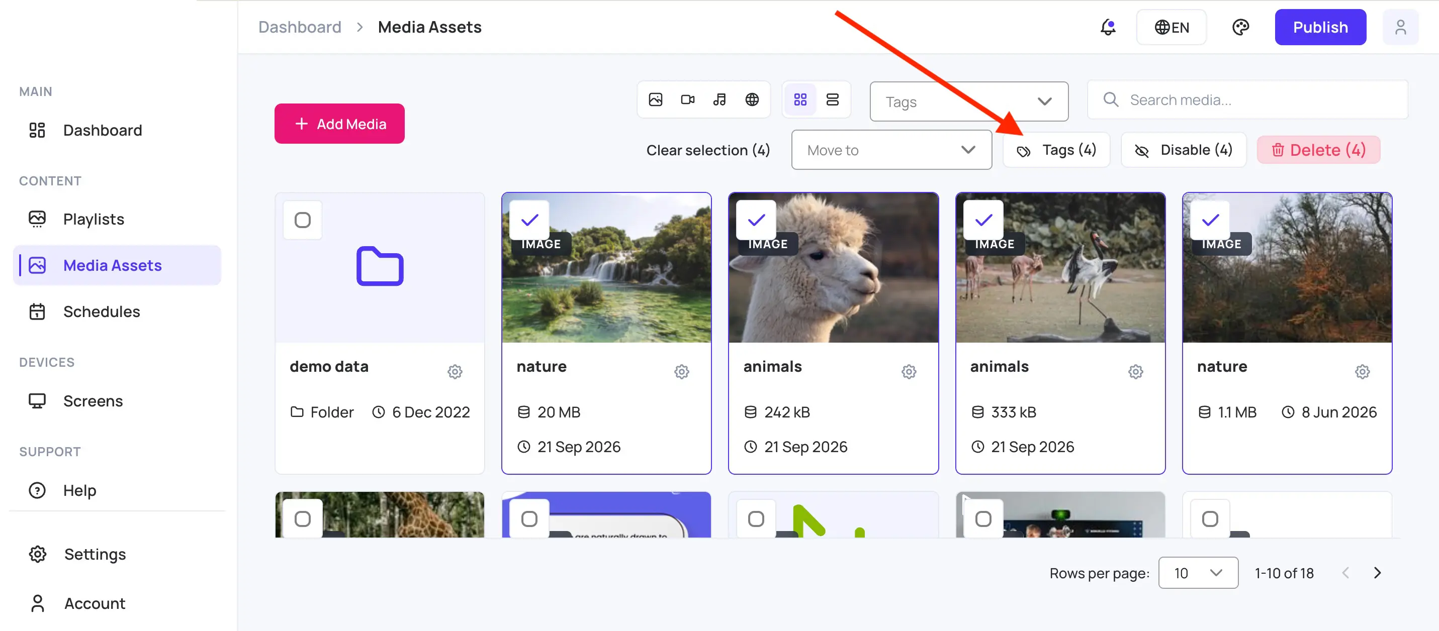 Select Tags