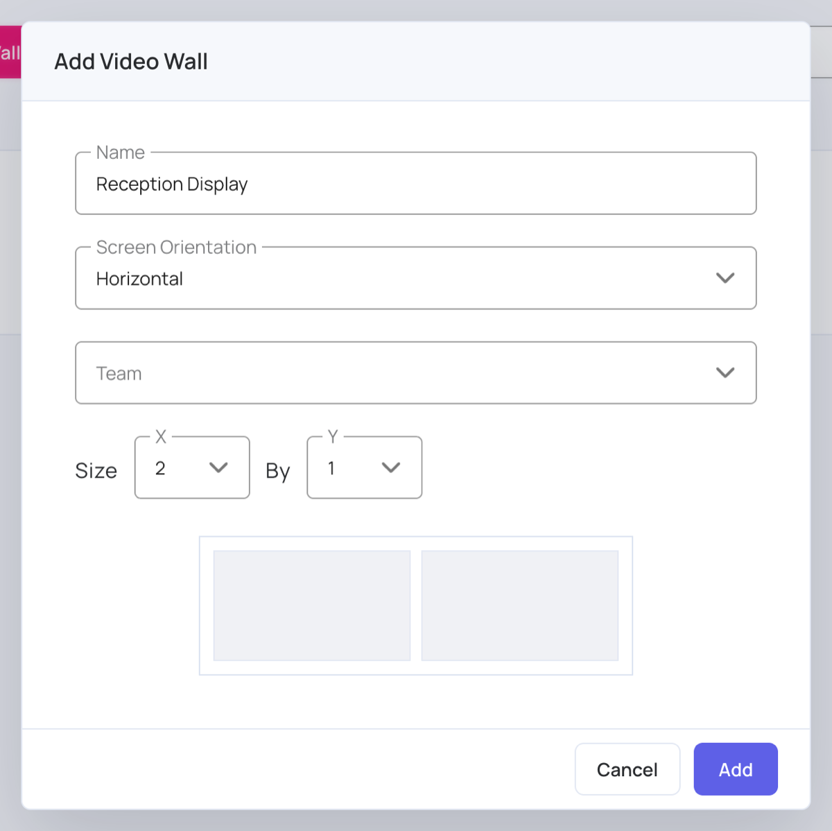 Add Video Wall