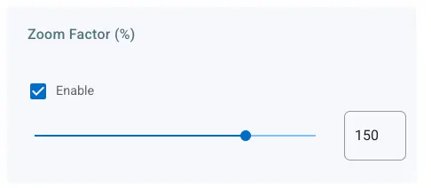 Web App Zoom Factor