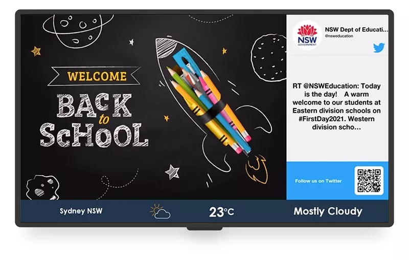 Digital Signage back to school template