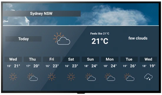 Digital Signage Weather App