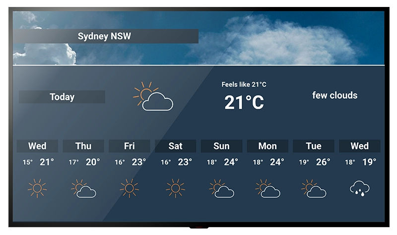 Digital Signage Weather App