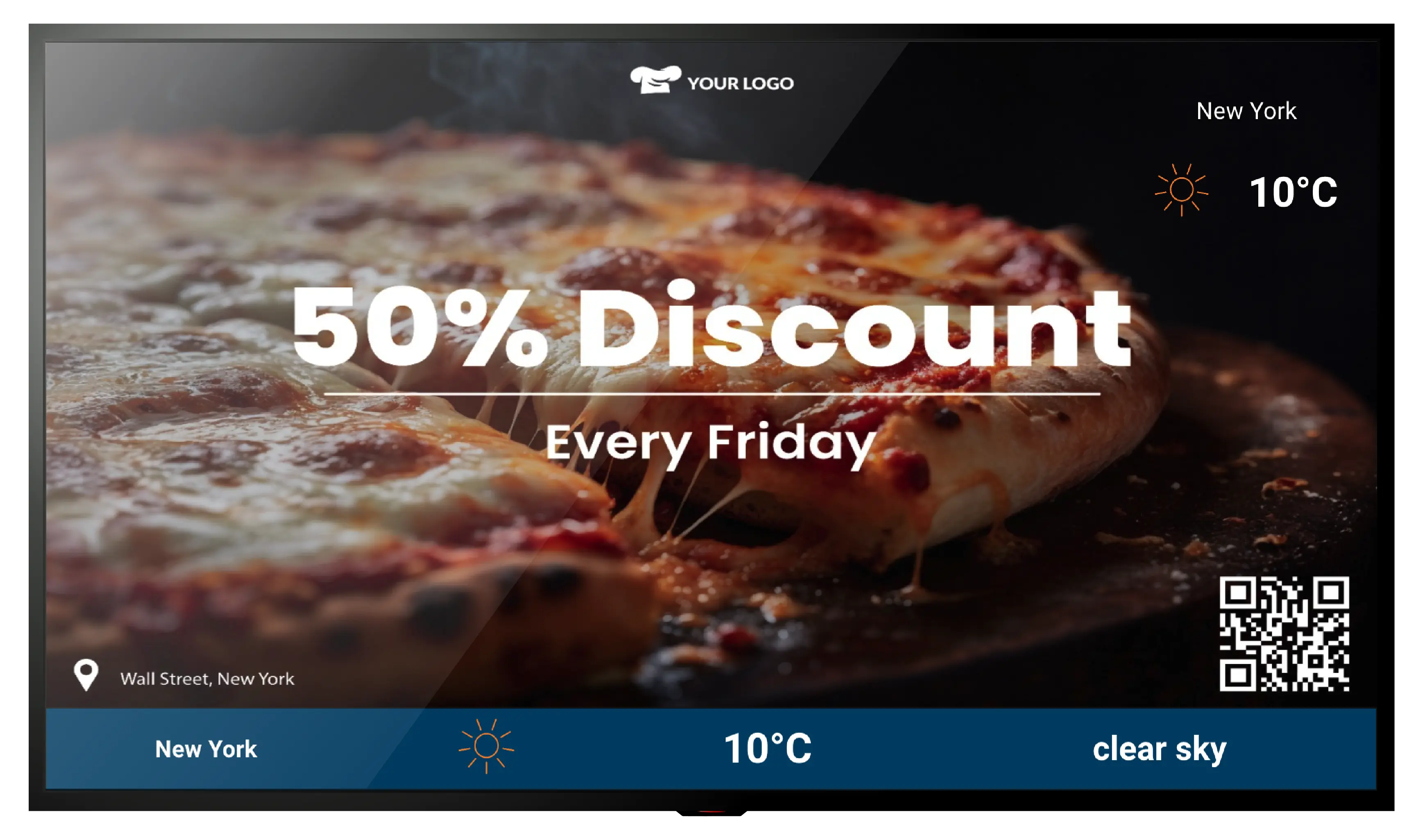 Food Menu Discount Digital Signage Template